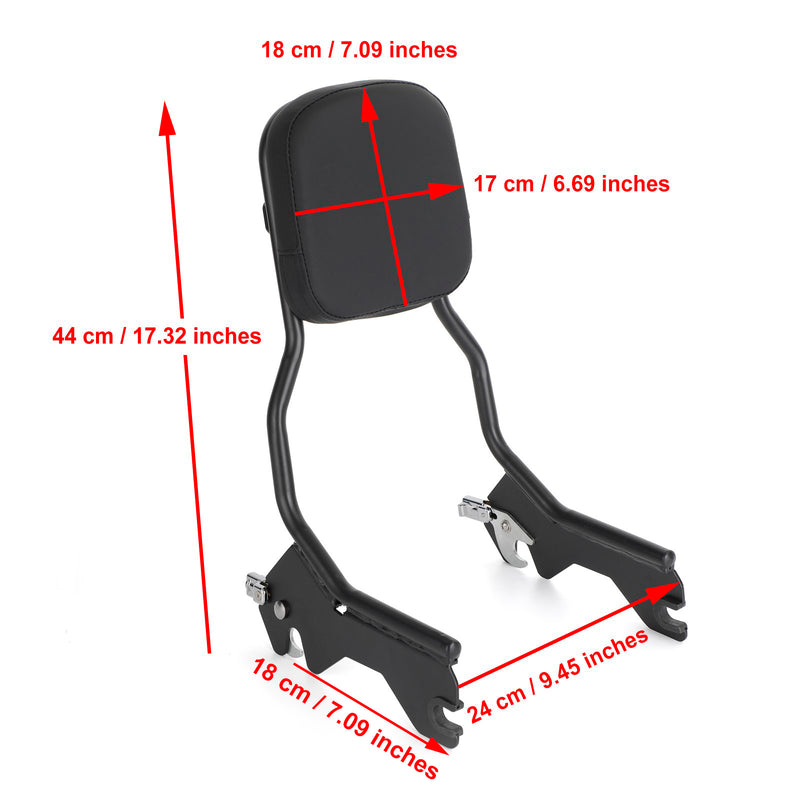 Passenger Backrest fit for Deluxe Heritage Classic Softail Slim FLSL 2018-2020 Generic