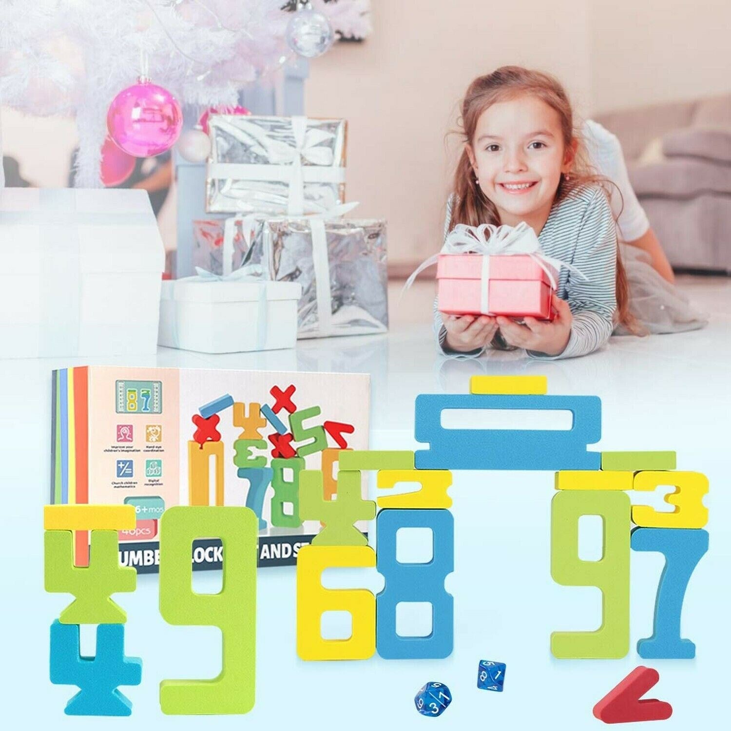 Number Blocks Educational Toys Building Math Balanced Stacking Memory