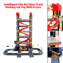 Intelligent City Six Floor Track Parking Lot Toy With 8 Cars For Kids Age 3-8