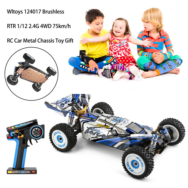 Wltoys 124017 Brushless RTR 1/12 2.4G 4WD 75km/h RC Car Metal Chassis Toy Gift