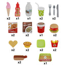 30 Pcs Play Food Pretend Toys Kitchen Set Pretend Food Children Toy Set For Kids