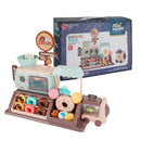 Donut Cart Toy Microwave Toy Kitchen Play Toy Pretend Play Food Stacking Kid Toy