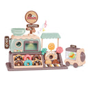 Donut Cart Toy Microwave Toy Kitchen Play Toy Pretend Play Food Stacking Kid Toy
