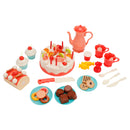 82 Pieces Birthday Cake Toy Play Food Set Plastic Kitchen Cutting Pretend Toys