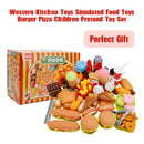 Western Kitchen Toys Simulated Food Toys Burger Pizza Children Pretend Toy Set
