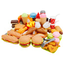 Western Kitchen Toys Simulated Food Toys Burger Pizza Children Pretend Toy Set