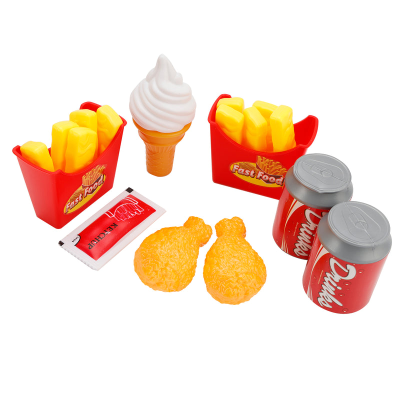 Western Kitchen Toys Simulated Food Toys Burger Pizza Children Pretend Toy Set