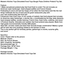 Western Kitchen Toys Simulated Food Toys Burger Pizza Children Pretend Toy Set