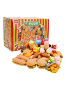 Western Kitchen Toys Simulated Food Toys Burger Pizza Children Pretend Toy Set