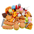 Western Kitchen Toys Simulated Food Toys Burger Pizza Children Pretend Toy Set
