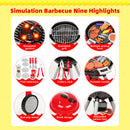 BBQ Grill Kitchen Cooking Interactive Sizzle Light Pretend Food Toys For Kid