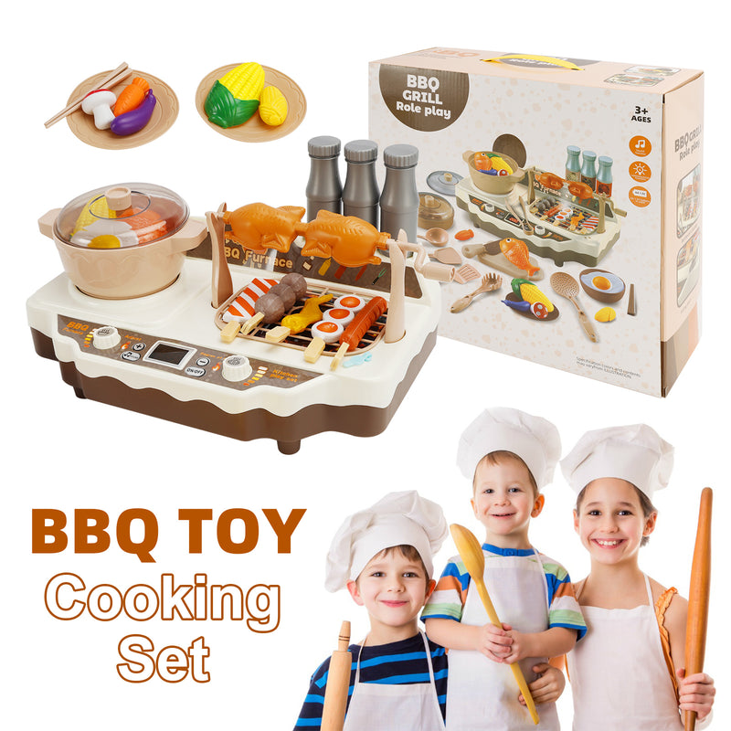 36Pcs BBQ Toy Simulation Skewers Hot Pot Food Toy For Boys And Girls Cooking Set