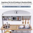 Play Kitchen Kids Cookware Microwave Toy Gift Play Set For Boys Girls Age 3-8