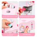 Simulation Pink Coffee Machine Play Kitchen Dishes Set Pretend Toy Kid Gift