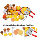 56Pcs Western Kitchen Simulated Food Toys Burger Pizza Children Pretend Toy Set