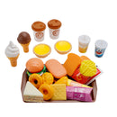 56Pcs Western Kitchen Simulated Food Toys Burger Pizza Children Pretend Toy Set