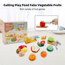 21Pcs Cutting Play Food Pretend Food Fake Food Vegetable Fruits Toys Set For Kid