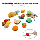21Pcs Cutting Play Food Pretend Food Fake Food Vegetable Fruits Toys Set For Kid