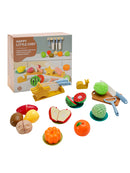 21Pcs Cutting Play Food Pretend Food Fake Food Vegetable Fruits Toys Set For Kid