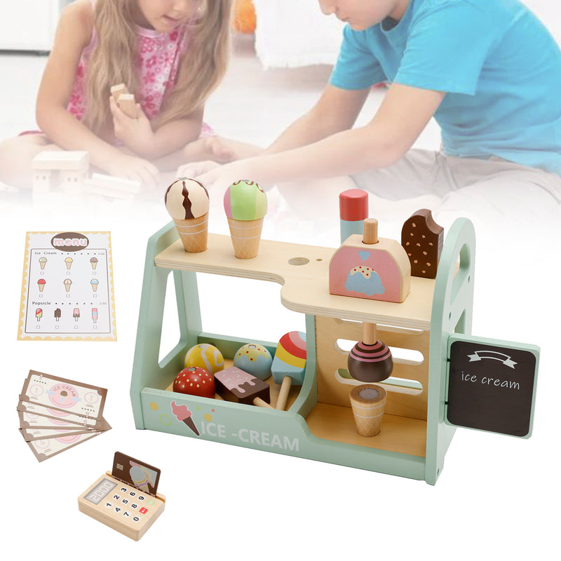 Simulation Dessert And Serve Ice Cream Counter Kid Play Educational Toy Set