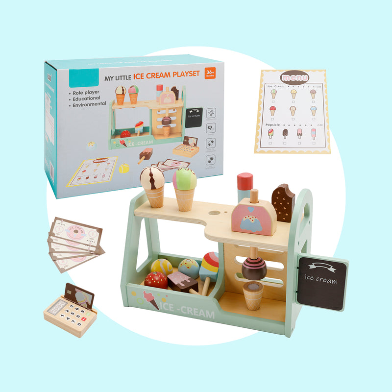 Simulation Dessert And Serve Ice Cream Counter Kid Play Educational Toy Set