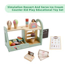 Simulation Dessert And Serve Ice Cream Counter Kid Play Educational Toy Set