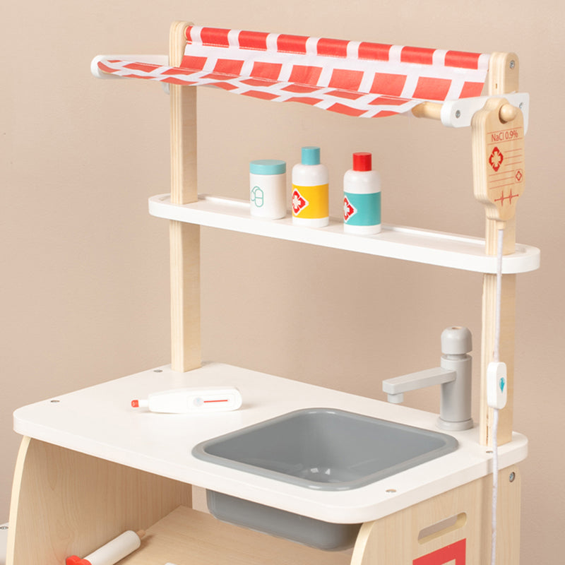 Kid Pretend Medical Clinic Stand Simulation Toy Set With 22 Accessories Ages 3+