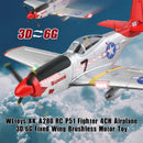 WLtoys XK A280 RC P51 Fighter 4CH Airplane 3D/6G Fixed Wing Brushless Motor Toy