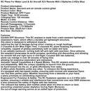 RC Plane For Water Land & Air Aircraft 3Ch Remote With 2 Batteries 2.4Ghz Blue