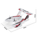 RC Plane For Water Land & Air Aircraft 3Ch Remote With 2 Batteries 2.4Ghz Red
