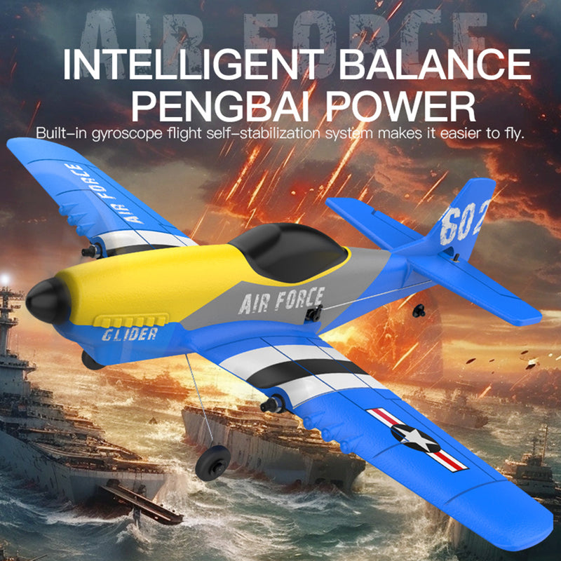 3Channel P51 Remote Control 2.4Ghz 6Axis Stabilizer Airplane Toy With 2Batteries