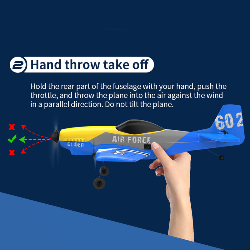 3Channel P51 Remote Control 2.4Ghz 6Axis Stabilizer Airplane Toy With 2Batteries