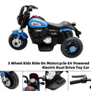 3 Wheel Kids Ride On Motorcycle 6V Powered Electric Dual Drive Toy Car