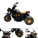 3 Wheel Kids Ride On Motorcycle Electric Dual Drive Toy Car With LED Light