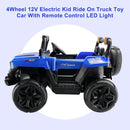 4Wheel 12V Electric Kid Ride On Truck Toy Car With Remote Control LED Light Blue
