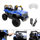 4Wheel 12V Electric Kid Ride On Truck Toy Car With Remote Control LED Light Blue
