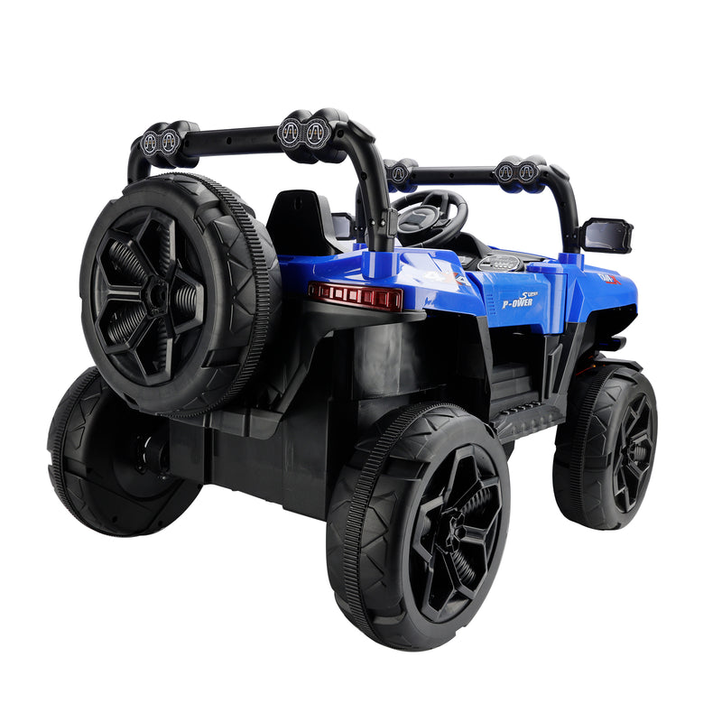 4Wheel 12V Electric Kid Ride On Truck Toy Car With Remote Control LED Light Blue