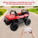 4Wheel 12V Electric Kid Ride On Truck Toy Car With Remote Control LED Light Red