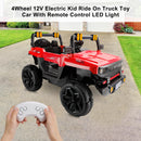 4Wheel 12V Electric Kid Ride On Truck Toy Car With Remote Control LED Light Red