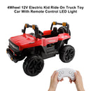 4Wheel 12V Electric Kid Ride On Truck Toy Car With Remote Control LED Light Red