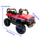 4Wheel 12V Electric Kid Ride On Truck Toy Car With Remote Control LED Light Red
