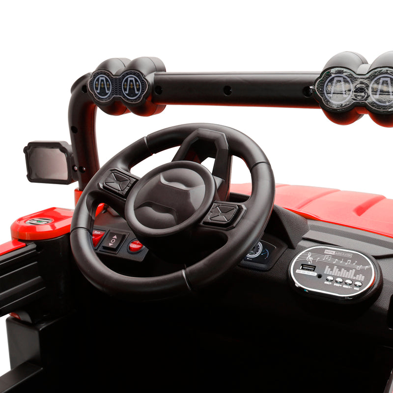 4Wheel 12V Electric Kid Ride On Truck Toy Car With Remote Control LED Light Red