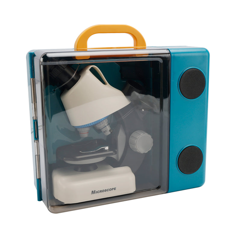 Handheld Microscope LED 100X-1200X Magnification Science Toys Kit For Kid White