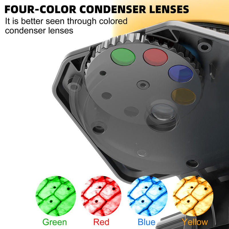 Handheld Microscope LED 100X-1200X Magnification Science Toys Kit For Kid Yellow