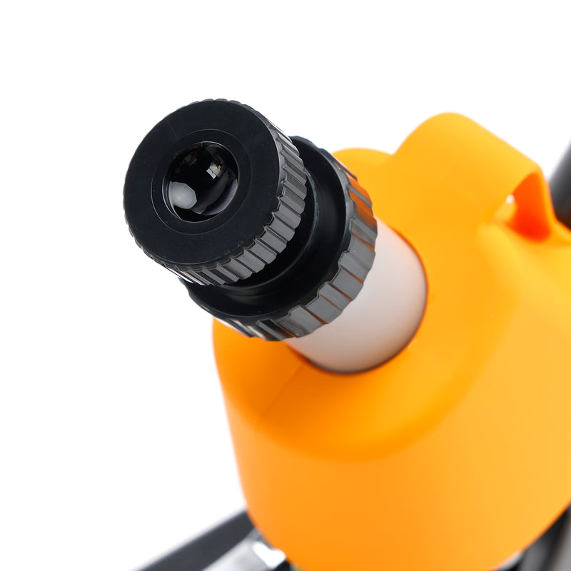 Handheld Microscope LED 100X-1200X Magnification Science Toys Kit For Kid Yellow