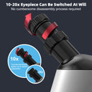 Rotating Microscope LED 100X-1200X Magnification Science Toys Kit For Kid White