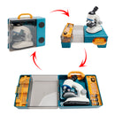 Rotating Microscope LED 100X-1200X Magnification Science Toys Kit For Kid White