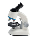 Rotating Microscope LED 100X-1200X Magnification Science Toys Kit For Kid White