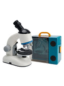 Rotating Microscope LED 100X-1200X Magnification Science Toys Kit For Kid White