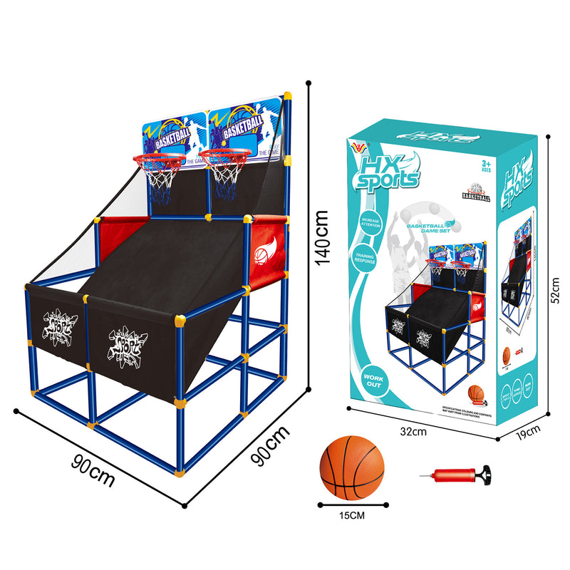 Kid Dual Shot Basketball Arcade Game With 4 Balls Easy Quick Assembling Gift